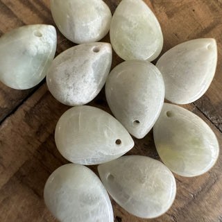 Jade Teardrop Pendant - Drilled