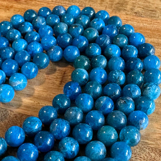 Grade A Blue Apatite Bead Strands - 8mm