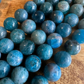 Blue Apatite Beads Strand - 10mm