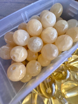 200pc Yellow Color Palette Stretch Bracelet Bead Kit - DIY - Crafts - Gemstone - Crystal - Wood