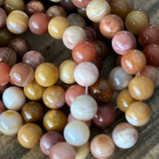 8mm Petrified Wood Bead Strand