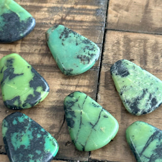 Serpentine Jade Trapezoid Shape Pendants - Drilled