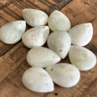 Jade Teardrop Pendant - Drilled