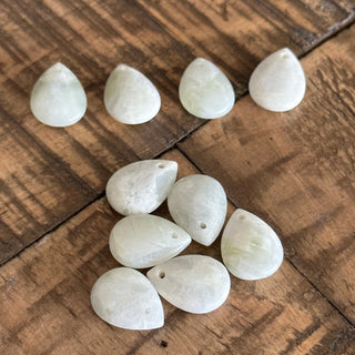 Jade Teardrop Pendant - Drilled