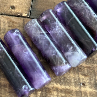 Amethyst Column Pendant - Drilled