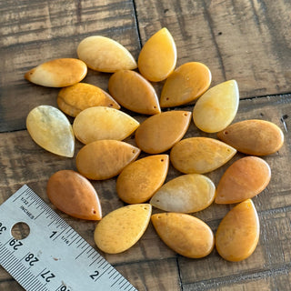 Jade Teardrop Pendants - Drilled