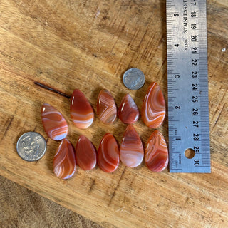 Carnelian Teardrop Pendant  - Drilled