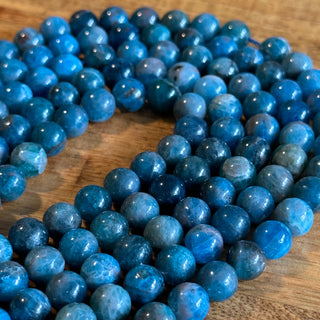 Blue Apatite Beads Strand - 10mm