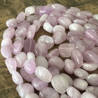 10-15mm Kunzite Tumbled Stone Nugget Bead Strand