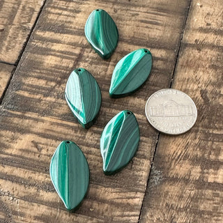 Grade A Malachite Leaf Pendant