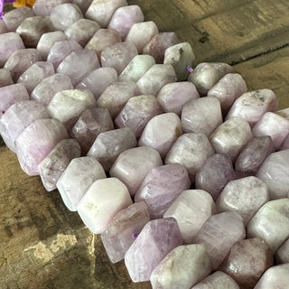 10-13mm Kunzite Faceted Nugget Bead Strands - Half Strand