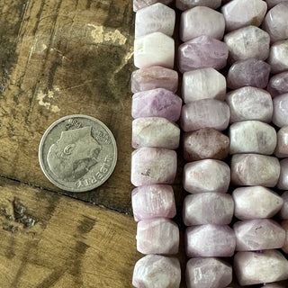 10-13mm Kunzite Faceted Nugget Bead Strands - Half Strand