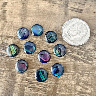 10pc 8mm Abalone Shell Dome Cabochons