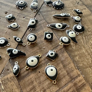 24pc Evil Eye Charm & Link Set - Gold & Silver