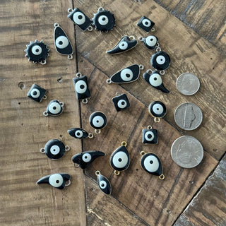 24pc Evil Eye Charm & Link Set - Gold & Silver
