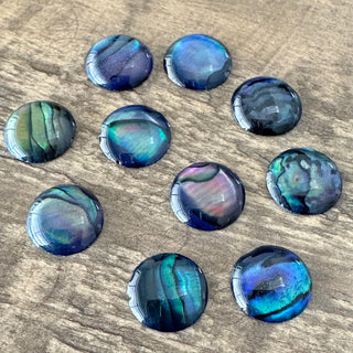 10pc 8mm Abalone Shell Dome Cabochons
