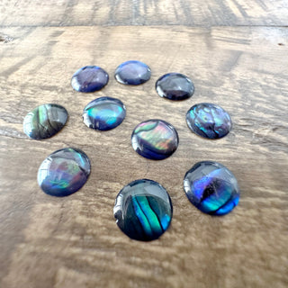 10pc 8mm Abalone Shell Dome Cabochons