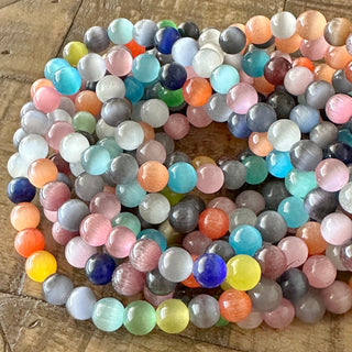 8mm Cat Eye Bead Strands - Various Colors