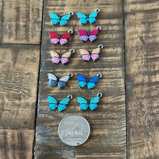 10pc Butterfly Charms for Jewelry Making - Bracelet Making