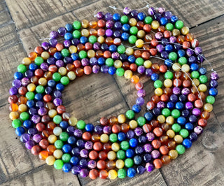 8mm Chakra Gemstone Bead Bundle Kit - Premium Stones - Lava Rock - Selenite - Opalite - Onyx - Howlite