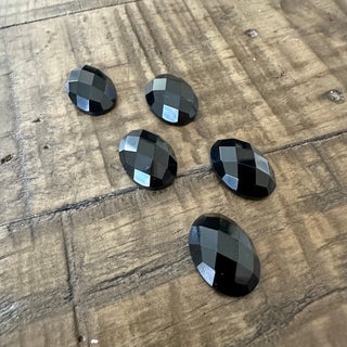 18x13mm Faceted Onyx Cabochon