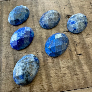 18x13mm Faceted Lapis Lazuli Cabochon