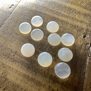 10mm White Moonstone Half Dome Cabochon