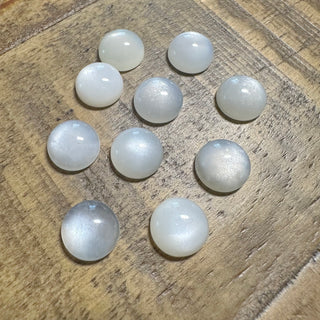 10mm White Moonstone Half Dome Cabochon