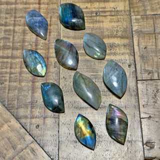 Labradorite Leaf Shaped Cabochon