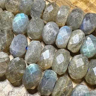 9mm Faceted Rondelle Labradorite Bead Strands