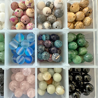 450pc 8mm Bead Kit - Jade - Pyrite - Mermaid Glass