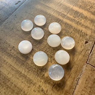 10mm White Moonstone Half Dome Cabochon